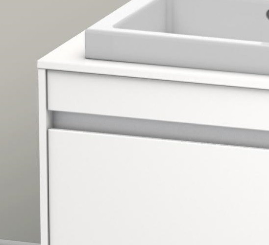Duravit тумба подвесная под раковину с двумя выдвижными ящиками, ketho, kt 6797l 2222 цвет: белый глянцевый