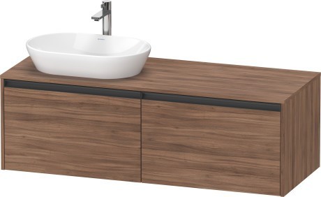 Duravit тумба подвесная под раковину слева 550 мм х 1400 мм х 459 мм, ketho.2, k24888l79790000 цвет: орех натуральный