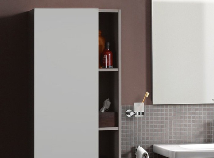 Duravit шкаф-пенал подвесной с полками, durastyle, ds 1239 r 18 цвет: gres pietra grey opaco