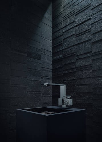 AXOR смеситель для раковины, Edge, полированный черный хром арт. 46021330