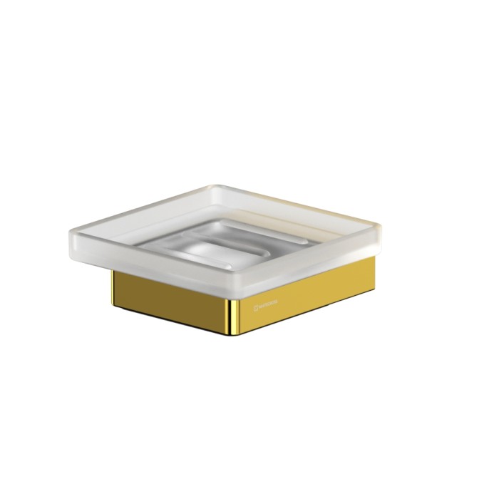 Мыльница подвесная, Whitecross Cubo gold, золото арт. CU2420GL