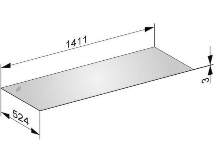Keuco декоративная верхняя крышка из кристаллина для боковой тумбы, edition 11, арт. 31326 579001