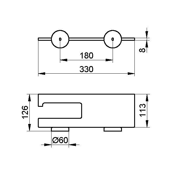 Keuco держатель туалетной бумагисерый, edition 90, серый, хром арт. 19073 018000