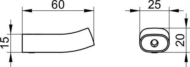 Keuco крючок для полотенца шлифованный, edition 400, никель шлифованный арт. 11514 050000