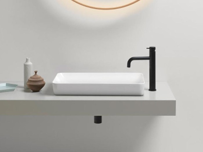 GSI Раковина накладная 60х38х14 см, без перелива, санфарфор, Pura - 883711