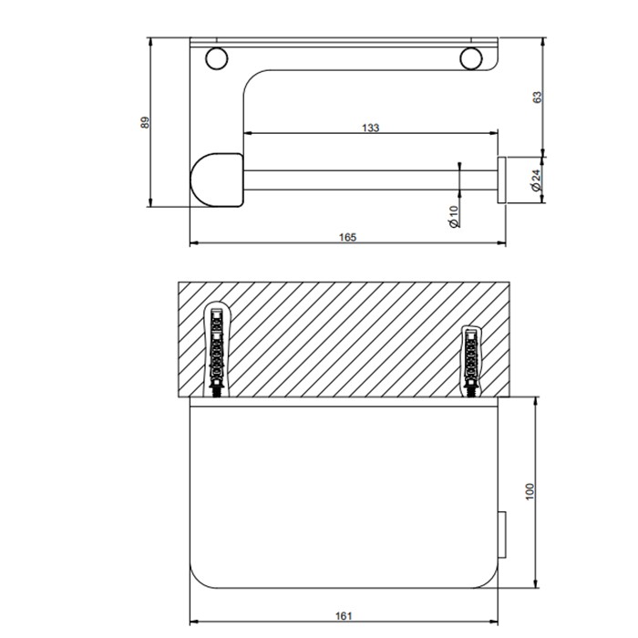 Gessi Держатель туалетной бумаги с крышкой, подвесной, Rilievo, 59449#299 цвет: nero xl